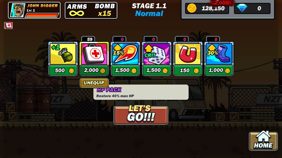 金属射手超级士兵无限金币钻石版