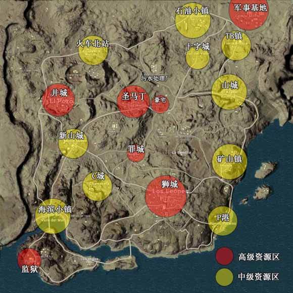 绝地求生刺激战场沙漠地图哪里比较肥_物资点分布图介绍