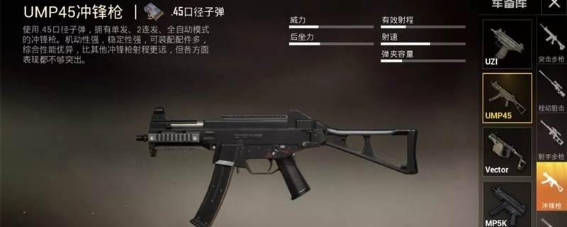 和平精英UMP45配件选择攻略