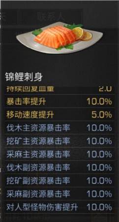 明日之后锦鲤刺身怎么做_锦鲤刺身食谱介绍