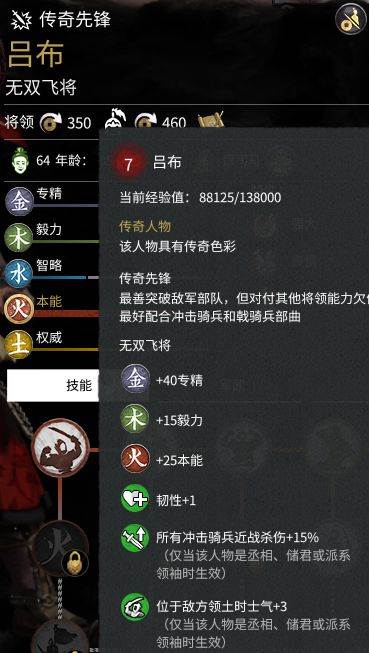三国全面战争传奇武将等级分类说明